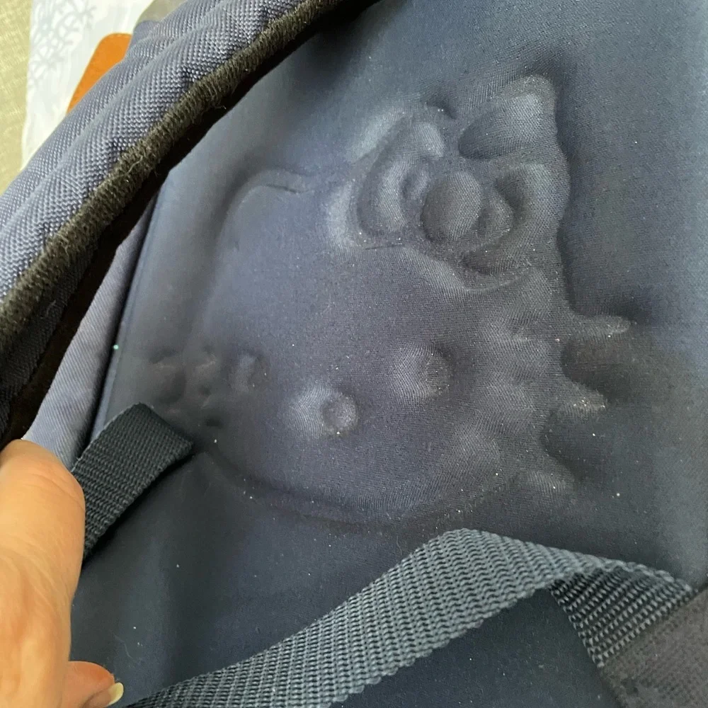 Sanrio Hello Kitty Angel wings  embroidered Navy Blue Mini Satchel backpack